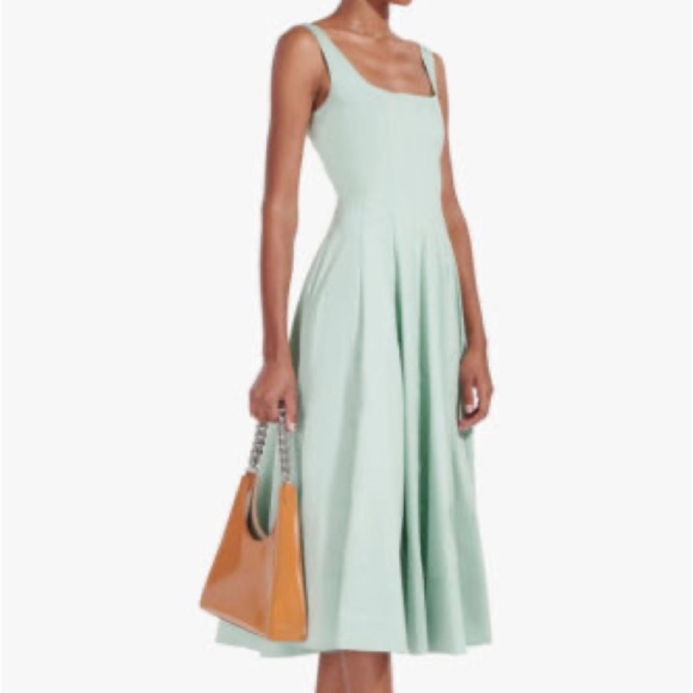 STAUD Wells Dress in rare Sage Green